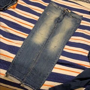 Zara skinny boyfriend blue jeans